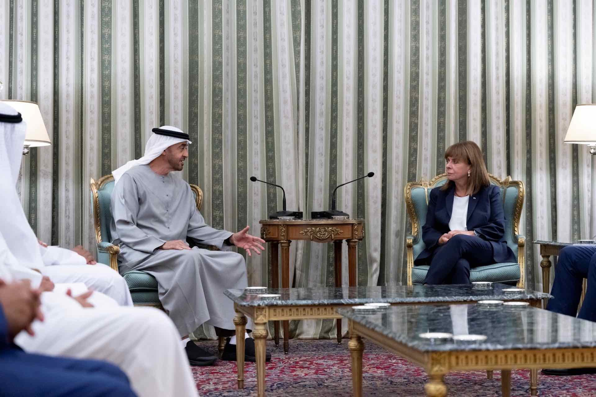 President of the UAE, Sheikh Mohamed meets with President of Greece